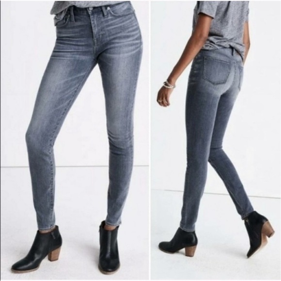 Madewell Denim - Madewell hi riser skinny skinny jeans 25 grey